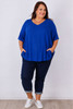 plus size royal blue short sleeve top