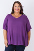 plus size purple short sleeve top Curvaceous