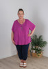 Plus Size Curvaceous Textured Purple Top