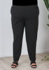 Curvaceous plus size black work pants with stretch 