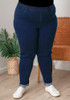 Plus Size Stretch Denim Boyfriend Jeans In Indigo Blue