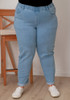 Plus Size Stretch Denim Boyfriend Jeans In Light Blue