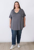 Plus Size Stretch Denim Boyfriend Jeans In Vintage Blue by Curvaceous