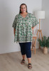 plus size green boho over size tunic  Curvaceous 