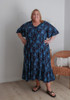 Plus Size Maxi Dress In Midnight Floral 