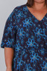 Plus Size Shirred Waist Maxi Dress In Midnight Floral 