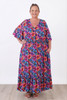 Plus Size Short Sleeve Floral Colour Summer Dress