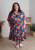 Plus Size Waist Dress In Tropical Inspiration