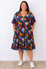 Plus Size Short Sleeve Tropical Escape Summer Dress