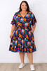 Plus Size Short Sleeve Tropical Escape Summer Dress