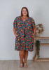 Plus Size Split Sleeve Floral dress - Curvaceous 