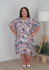 Plus Size Easy Wear Short Dress In Shades Of Purple