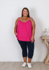 Plus Size Loose Fit Camisole in Hot Pink