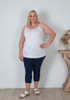 Plus Size Summer White Cami