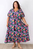 plus size Tropical Nights Hibiscus Maxi Dress
