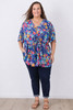 plus size frangipani peak top