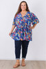 plus size frangipani peak top