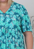 Plus Size Summer Teal Peak Top