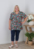 Plus Size Curvaceous Peak Top in Cherry Blossom