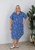Plus Size Stretch Dress In Blue Curvaceous