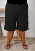 Plus Size Summer Black Shorts