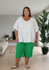 Plus Size Curvaceous Emerald Cotton Pant