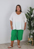 Plus Size Curvaceous Emerald Cotton Pant