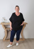 Plus Size Curvaceous Black Top