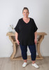 Plus Size Casual Comfy Black Top