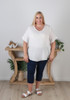 Plus Size Casual White Top