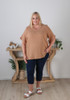 Plus Size Curvaceous Textured Latte Top