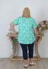 Plus Size Summer Stretch Leafy Top