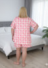 Plus Size Stretch Summer Pyjama Set With Hearts And Bows