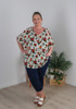 Plus Size Curvaceous Pinched Rose Top 