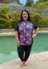 Plus Size Colourful Swim Top