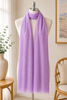 Light Purple Cotton Blend Scarf