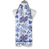 Blue Floral Heart Scarf