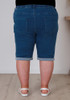 Plus Size Summer Denim Shorts In Mid Blue