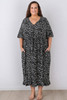 plus size black white floral dress sizes 18 to 32 