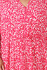 plus size magenta floral flutter sleeve dress 