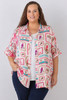 plus size summer shirt in monkey print 