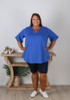 Plus Size Summer Royal Blue Tee