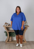 Plus Size Summer Royal Blue Tee