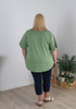 Plus Size Curvaceous Cotton Green Tee