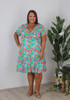 Plus Size  Short Dress In Fish Print