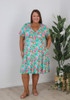 Plus Size  Short Dress In Fish Print