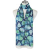Sea Shells Blue and Green Scarf