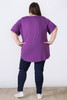 Plus Size Pinched V Neck Top In Purple