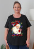 Plus Size Naughty Santa Christmas Tee