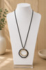 Black And Gold Double Ring Necklace